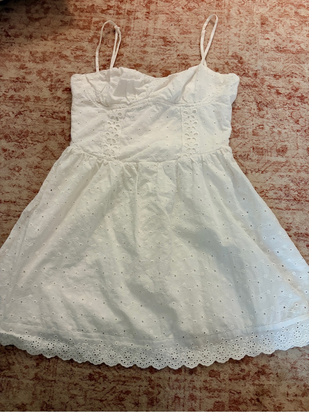 Altar'd State White Eyelet Spaghetti Strap dress
